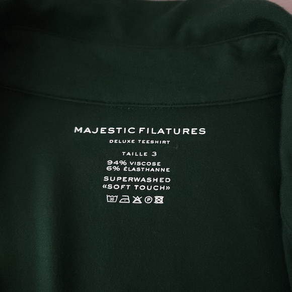 Majestic Filatures Delux Teeshirt Vneck Long Sleeve Shirt - Picture 3 of 9